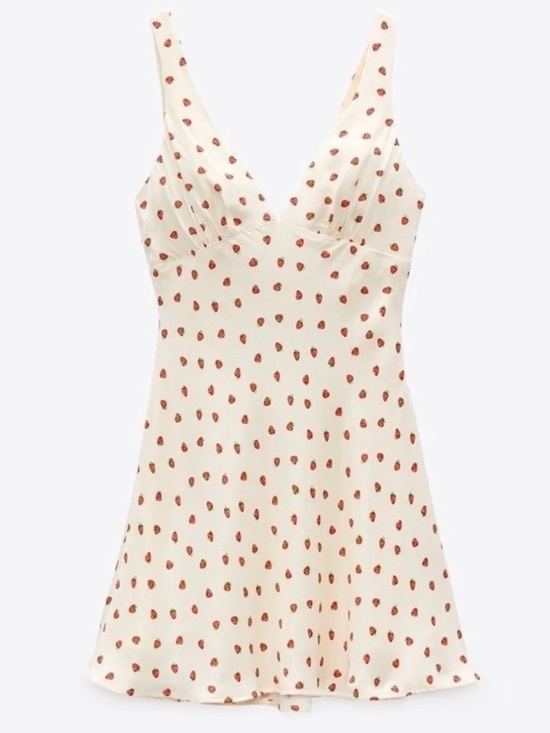 Zara Dresses & Skirts - Viral Zara Strawberry Mini Dress